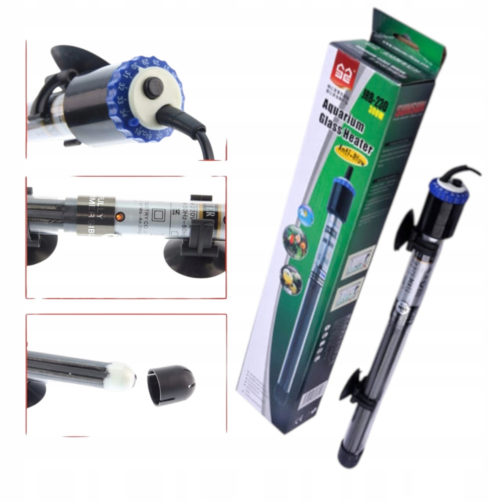 SunSun JRB-250 500W ohrievač | akvárium 300–600 l s termostatom IPX8
